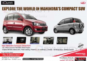 Mahindra Quanto SUV for Rs. 3,950,000.00 Upwards - June 2014