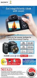 Sony 35X Optical Zoom Camera for Rs. 38,990- from Siedles