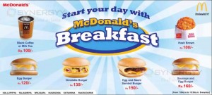 McDonalds Breakfast Menu in Sri Lanka