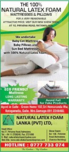 The 100% natural latex foam from Natural Latex Foam Lanka 
