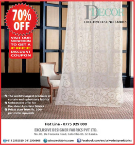 70% off from Décor Exclusive Designer Fabrics `