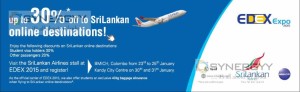Discounts upto 30% off to SriLankan online destinations