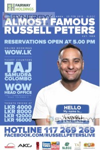 Russell Peters Again in Sri Lanka on 25th February 2015