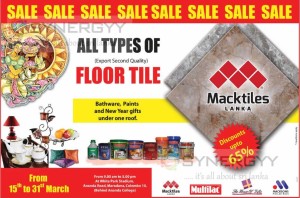 Discounts upto 65% on all types of floor tiles from Macktiles