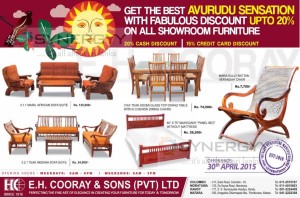 E.H Cooray & Sons Furniture New Year Sale 2015