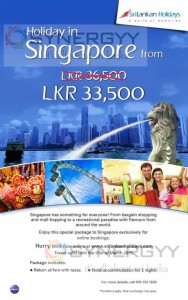 Holiday to Singapore for Rs. 33,500- upwards