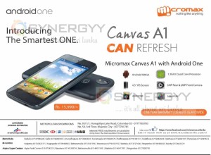 Micromax Canvas A1 for Rs. 15,990.00 from Metropolitan