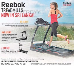 Reebok Treadmills Now In Sri Lanka from Glory Fitness Equipments Pvt Ltd