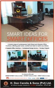 Solid Wooden Office furniture in Sri Lanka from H.Don Carolis & Sons