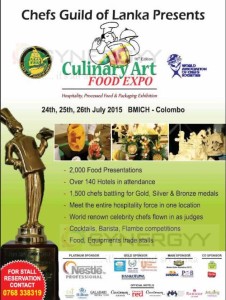 Culinary Art Food Expo 2015 @ BMICH from 24th to 26th July 2015