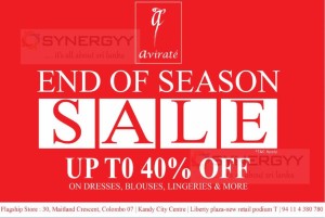 Upto 40% off @Avirate for End of Season sale 