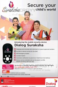Dialog Suraksha mobile security for your Child