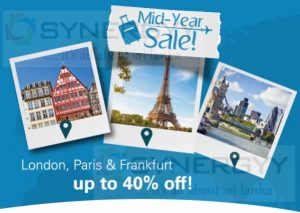 Sri Lankan Airline Mid-year sale to Europe – Discount upto 40% Book now till 7th July 2016