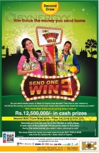 Send One and Win 3 Times from Bank of Ceylon