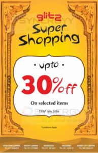 Glitz Super Shopping – Discount Upto 30% off