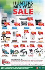 Hunters Mid Year Sale from 2nd to 30th July 2016