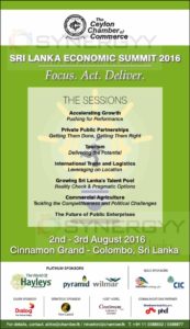 Sri Lanka Economic Summit 2016 by The Ceylon Chamber of Commerce