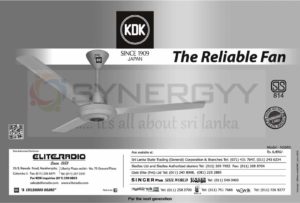 KDK Ceiling Fan for Rs. 6,490.00 from Eliteradio