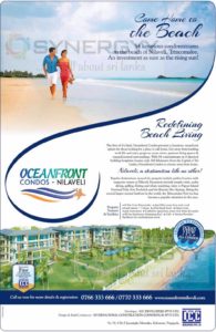 Have your Own Oceanfront Condominium Apartment at Nilaveli Beach