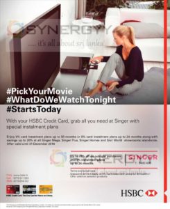 20% off and 0% Instalment plan for HSBC Credit card at Singer