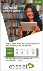 Etisalat Internet Packages in Sri Lanka