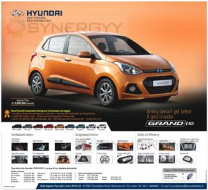Hyundai Grand i10 Price in Sri Lanka – Rs. 2,990,000/- upwards