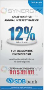 Sanasa Development Bank 6 months Fixed Deposits Interest Rate – 12% PA