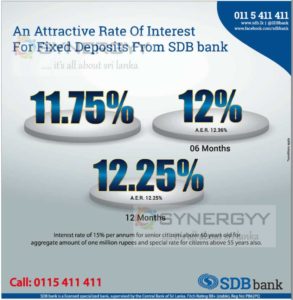 Sanasa Development Bank (SDB) Fixed Deposits Interest rates