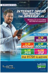 Sri Lanka Mobitel Prepaid data plan