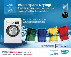 Beko front Loading Washing Machine for Rs.  166,999/-