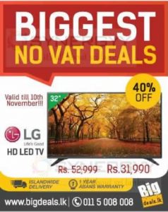 LG HD LED TV for Rs. 31,990.00 from BigDeal.lk