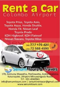 Rent a Car from Colombo Airport