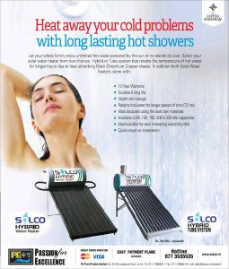 Solar Power Hot Water Shower from PE Plus (Pvt) Ltd 