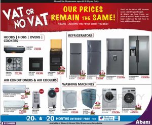 Kitchen Appliances, Refrigerators, Air Conditioners and Washing Machine Prices from Abans