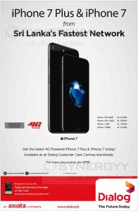 iPhone 7 from Dialog – Rs. 119,900- upwards