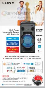 Sony High Power Home Audio System with Bluetooth for Rs. 29,990-