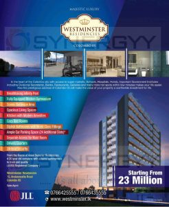 Westminster Residencies - Colombo 05 – Price Starting From Rs. 23 Million