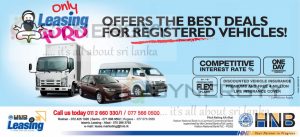 HNB Leasing for Registered Vehicles