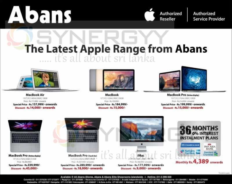 Apple Laptop Price List in Sri Lanka