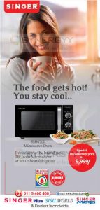 Singer Solo Microwave Oven 20L just for Rs. 9,999/- from Singer Sri Lanka