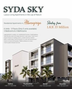 SYDA SKY Apartment in Athurugiriya for LKR. 35 Million +