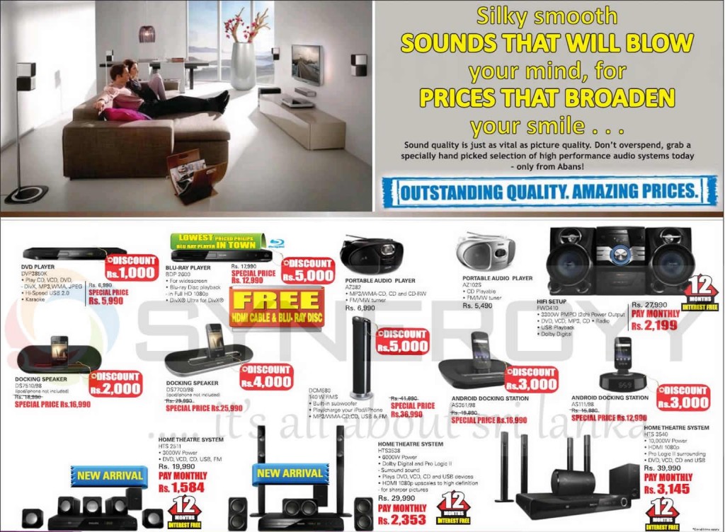 Abans Audio, Video and Home theatre Systems in Srilanka February 2013