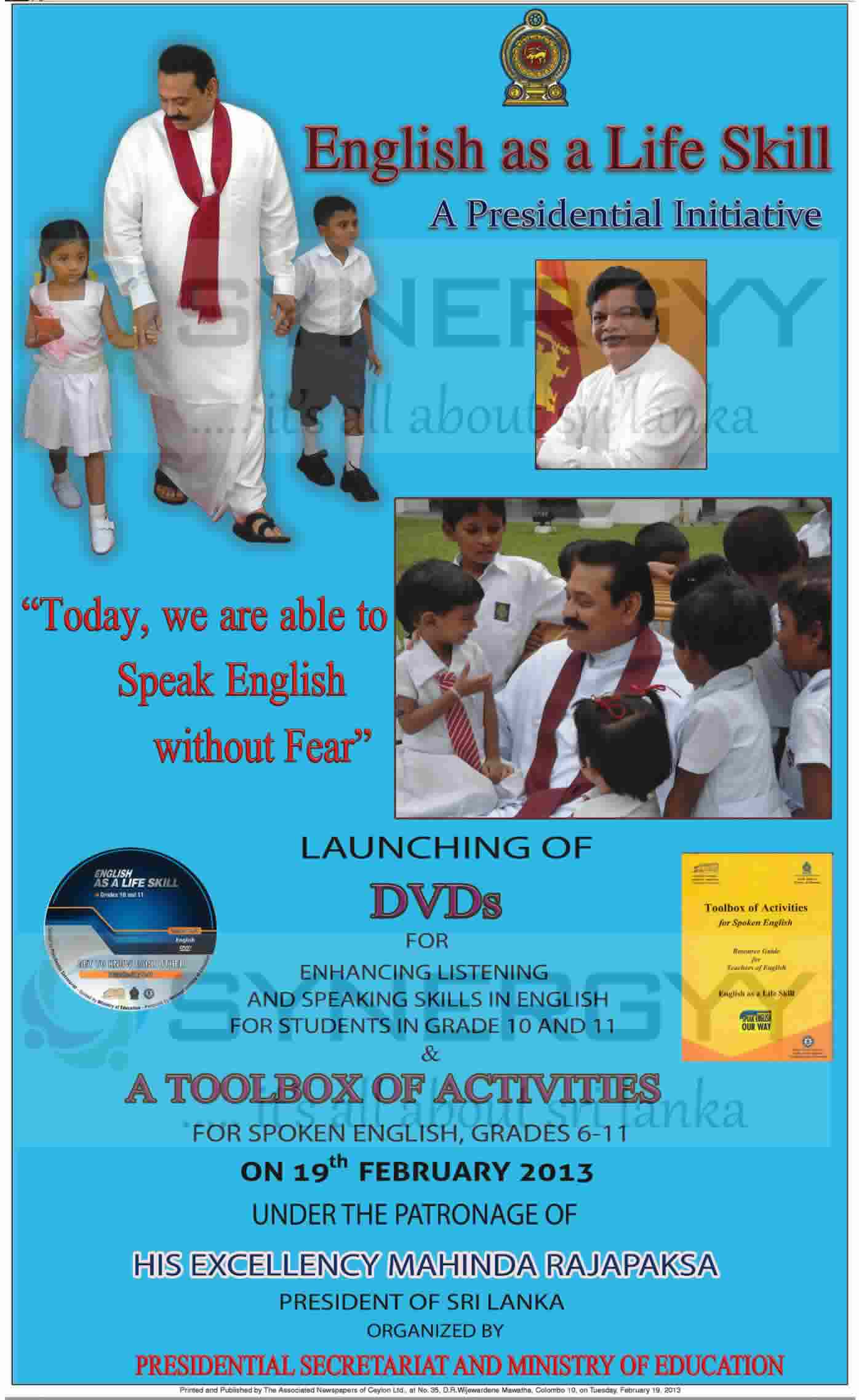 English As A Life Skill New DVD Launched Today SynergyY