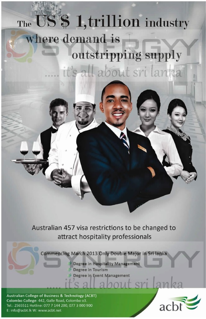 Hospitality Degrees In Sri Lanka From ACBT SynergyY