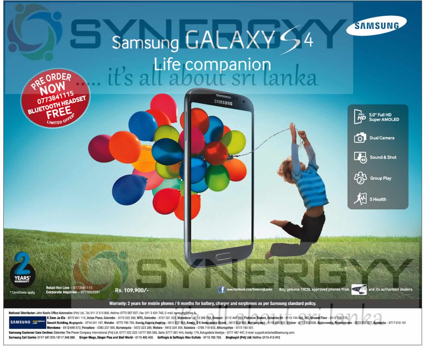 Samsung Galaxy S4 – Pre orders Open Now – SynergyY