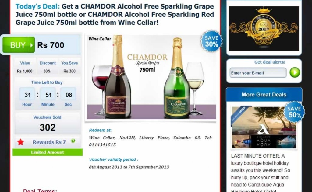Get a Chamdor Alcohol Free Sparkling Grape Juice or Red Grape Juice 750