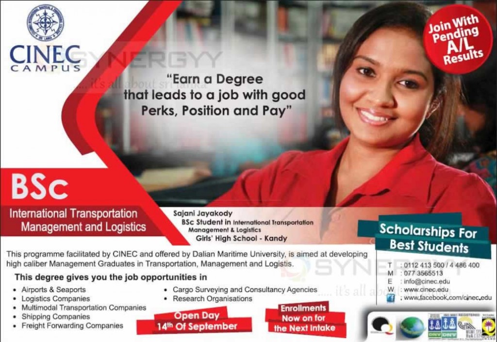 CINEC Degree Programme BSc International Transportation Management