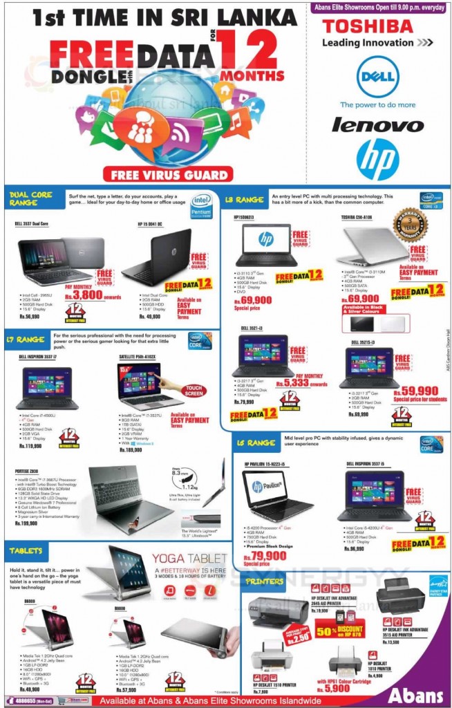 Lenovo Laptops Prices and Promotions in Sri Lanka SynergyY