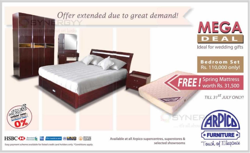Furniture Prices and Discounts in Colombo Arpico Furniture SynergyY