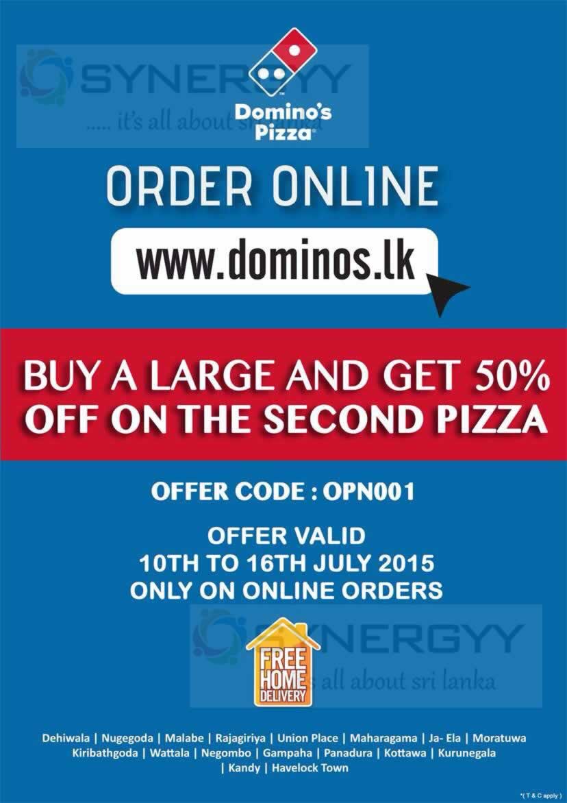 dominos online promo code